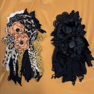 Fabric Flower Brooches